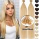 0.5g/strand I Tip Hair Keratin Stick Glue Human Remy Hair Extensions Highlight#