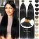 0.5g/strand I Tip Hair Keratin Stick Glue Human Remy Hair Extensions Straight 8a