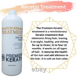 1000ml/34oz Brazilian Keratin Smoothing Hair Straightener Treatment + BONUS 8PCS