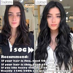 100G Fusion Pre Bonded Keratin Nail U Tip Remy Human Hair Extensions REAL THICK