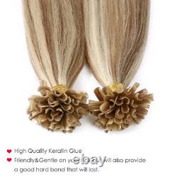 100G Russian Keratin Nail-U-Tip Hair Pre Bonded Remy Human Hair Extensions 1g US