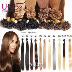 100S Pre Bonded Fusion Keratin Nail U Tip Human Hair Extensions 50g/100g 1 Pack