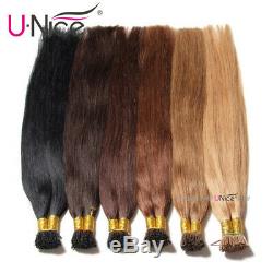 100S Pre Bonded Keratin I tip 100% Remy Human Hair Extensions Brazilian Hair 7A