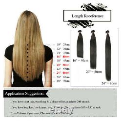 100S Pre Bonded Keratin I tip 100% Remy Human Hair Extensions Brazilian Hair 7A