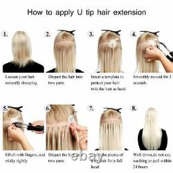 100S U Nail Tip Pre Bonded Keratin Fusion Remy Loose Wave Human Hair Extensions