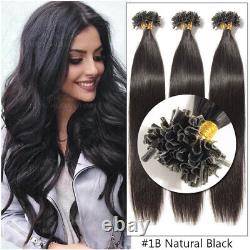 100% Remy Human Hair Extensions Nail U Tip Pre Bonded Keratin 1G 202224 Ombre