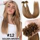 100% Remy Keratin Pre Bonded Nail U Tip Glue Human Hair Extensions Highlight Usa