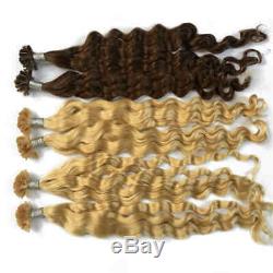 100s 0.7/s Brazilian Body Wavy Remy Human Hair Keratin Nail U Tip Hair Extension