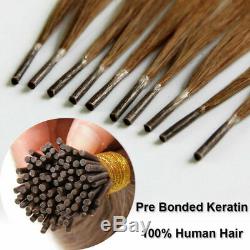 100s Pre Bonded Keratin Stick I Tip Nail U Tip Remy Real Human Hair Extensions