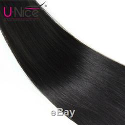 10A Best Quality U Tip Nail Human Hair Extensions Fusion Keratin #1 Jet Black