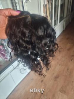 12A 12INCH 6X6 SILK BASE TOPPER WIGLET BRAZILIAN HAIR DEEP WAVE FOR HAIR LOSS 1b