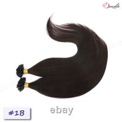 14-24In 1G Fusion Keratin Nail U Tip 100% Remy Human Hair Extensions Pre Bonded