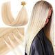150g+ Keratin Nail U Tip Real Remy Human Hair Extensions Russian Pre Bond Blonde