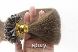 16-26 Keratin Nail U-Tip Hair Extensions Pre Bonded Remy Human Hair Full Head
