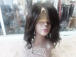 16inch 8x8 Wider Lace Wiglet Topper Brazilian Virgin Hair For Hair Loss 12a 200%