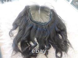 16inch 8x8 Wider Lace Wiglet Topper Brazilian Virgin Hair For Hair Loss 12a 200%