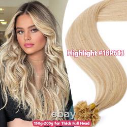 1G/S Real Thick Remy Human Hair Extensions Pre Bonded Keratin Nail U Tip 200G