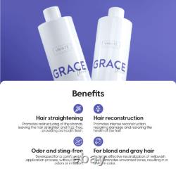1x Grace Unique + 1x Grace Violet 33.8 fl oz Hair Straightening treatment
