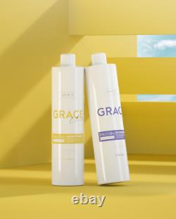 1x Grace Unique + 1x Grace Violet 33.8 fl oz Hair Straightening treatment