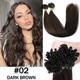 200g Fusion Keratin Nail U-tip Remy Human Hair Extensions Full Head Pre Bonded