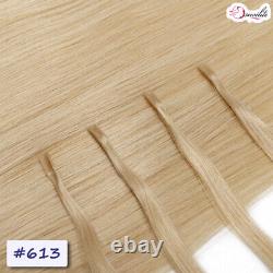 200PCS Thick Keratin Nail U Tip Russian Remy Human Hair Extensions Pre Bonded US