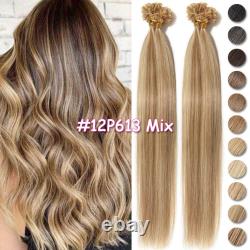 200S THICK Pre Bonded U Nail Tip Keratin Fusion 1g/s Remy Human Hair Extensions