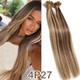200s Thick Remy Pre Bonded U Nail Tip Keratin Human Hair Extensions Balayage Us