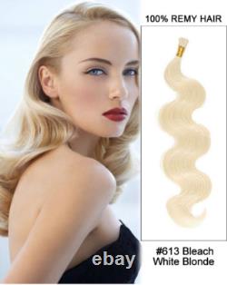 22 Pre Bonded I Tip Keratin Fusion Remy Wavy 100% Human Hair Extension 100g