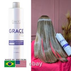 2 Bottles Grace Violet 33.8oz Brazilian Hair Straightening Keratin