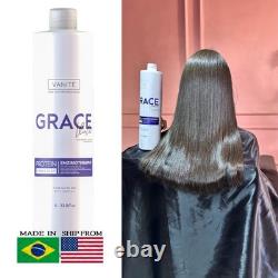 2 Bottles Grace Violet 33.8oz Brazilian Hair Straightening Keratin
