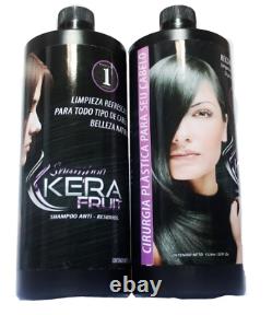 2 PACK Brazilian Cirugia Capilar Treatment Kera Fruit Straightening Keratin