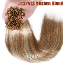 300S Russian Fusion Nail/Tip U Tip Keratin Remy Human Bonding Hair Extensions US