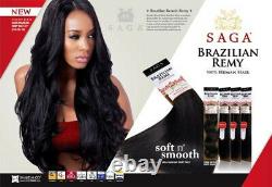 (36cm, DE27) Saga Brazilian Keratin Remy Human Hair Weave REMY YAKY 36cm