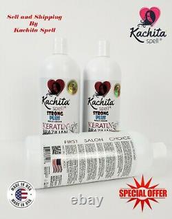 3 Original Bottles Brazilian Keratin Treatment CHOCOLATE 32 fl oz KachitaSpell