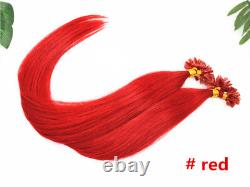 7A Keratin Pre Bonded Nail U Tip Glue Remy Human Hair Extensions 16-22Inch