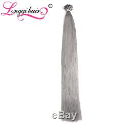 80# New 18-24 Keratin Stick I-Tip 100 Strands Human Virgin Remy Hair Extension