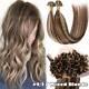 8a 300s Nail U Tip Hair Extensions Human Hair Pre Bonded Keratin Fusion 1g Thick