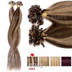 8A 300S Nail U Tip Hair Extensions Human Hair Pre Bonded Keratin Fusion 1G Thick