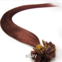 8A Pre Bonded Keratin U Nail tip Remy Human Hair Extensions Brazilian Salon hair