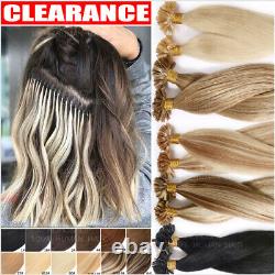 8A Russian 100% Remy Human Hair Extensions Nail U Tip Pre Bonded Keratin Ombre
