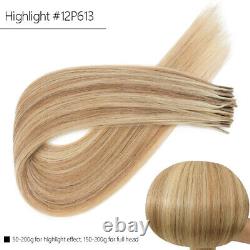 AAA+ 300S Stick I-Tip Remy Human Hair Extensions Keratin Fusion Pre Bonded Thick