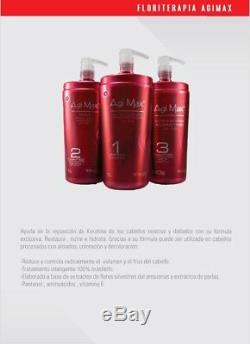 Agi Max Brazilian Keratin Hair/Straightening Kit 1 LT 3 Steps X 1000ml ON SALE