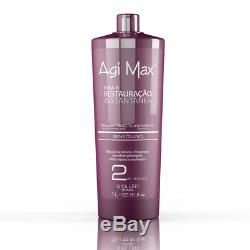 Agi Max Brazilian Keratin Hair Treatment Kit 1 Liter 3 Steps (3 X 1000Ml) Th