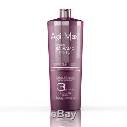 Agi Max Brazilian Keratin Hair Treatment Kit 1 Liter 3 Steps (3 X 1000Ml) Th