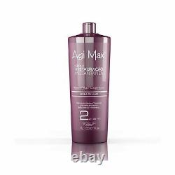 Agi Max Brazilian Keratin Hair Treatment Kit 1 liter 3 Steps (3 x 1000ml)