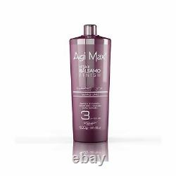 Agi Max Brazilian Keratin Hair Treatment Kit 1 liter 3 Steps (3 x 1000ml)