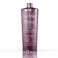 Agi Max Brazilian Keratin Hair Treatment Kit 1 liter 3 Steps 3 x 1000ml T