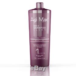 Agi Max Brazilian Keratin Hair Treatment Kit 1 liter 3 Steps (3 x 1000ml) Th