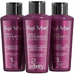 Agi Max Brazilian Natural Keratin Hair Treatment Kit for Straightening Curls and
