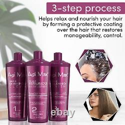 Agi Max Brazilian Natural Keratin Hair Treatment Kit for Straightening Curls and